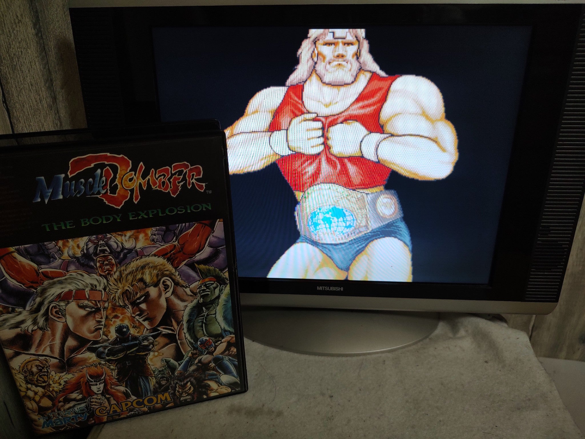 MUSCLE BOMBER (Saturday Night Slam Masters) FM TOWNS / MARTY Boxed