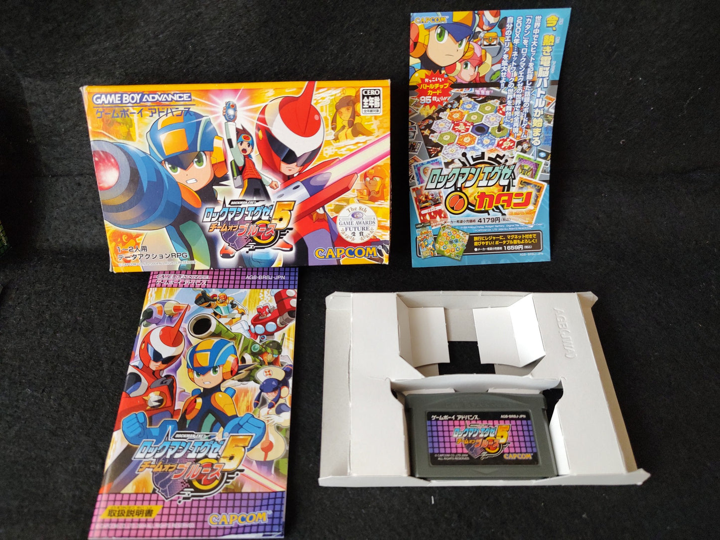 ROCKMAN EXE 5 Team of Blues & Carnel set Gameboy Advance GBA Game-f0906-5
