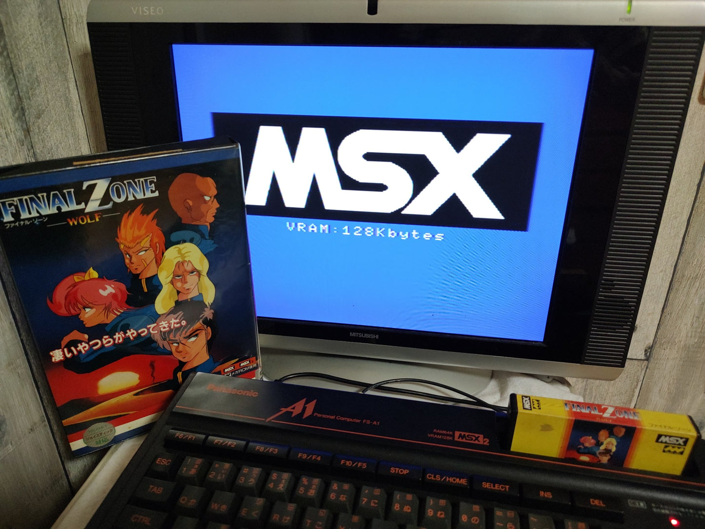 Final Zone MSX/MSX2 Game Cartridge, w/Manual, Box set, Working -f0907-