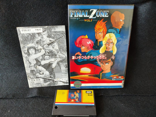 Final Zone MSX/MSX2 Game Cartridge, w/Manual, Box set, Working -f0907-