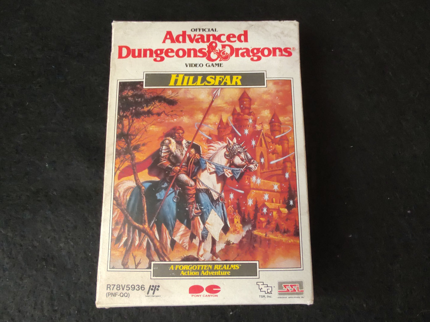 Dungeons and Dragons HILLSFAR Nintendo FAMICOM w/manual, Box set, Working-f0908-
