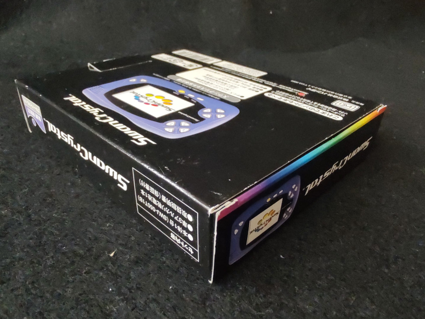 Wonder Swan Crystal Blue Violet BANDAI Console,Manual Boxed set tested-f0908-