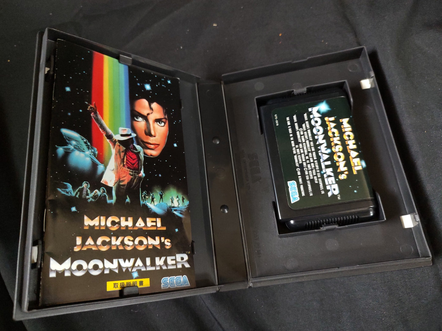 Michael Jackson's Moonwalker SEGA MEGA DRIVE Genesis Cart, Manual, Box-f0911-