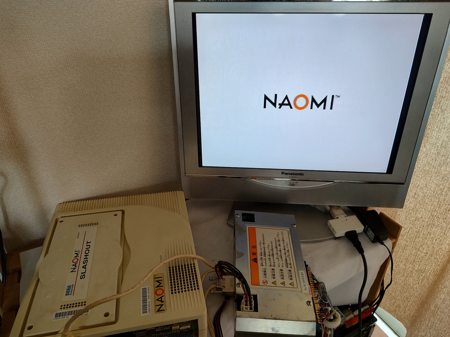 SLASHOUT NAOMI PCB System Cartridge,Instruction Card set, Working-f0914-