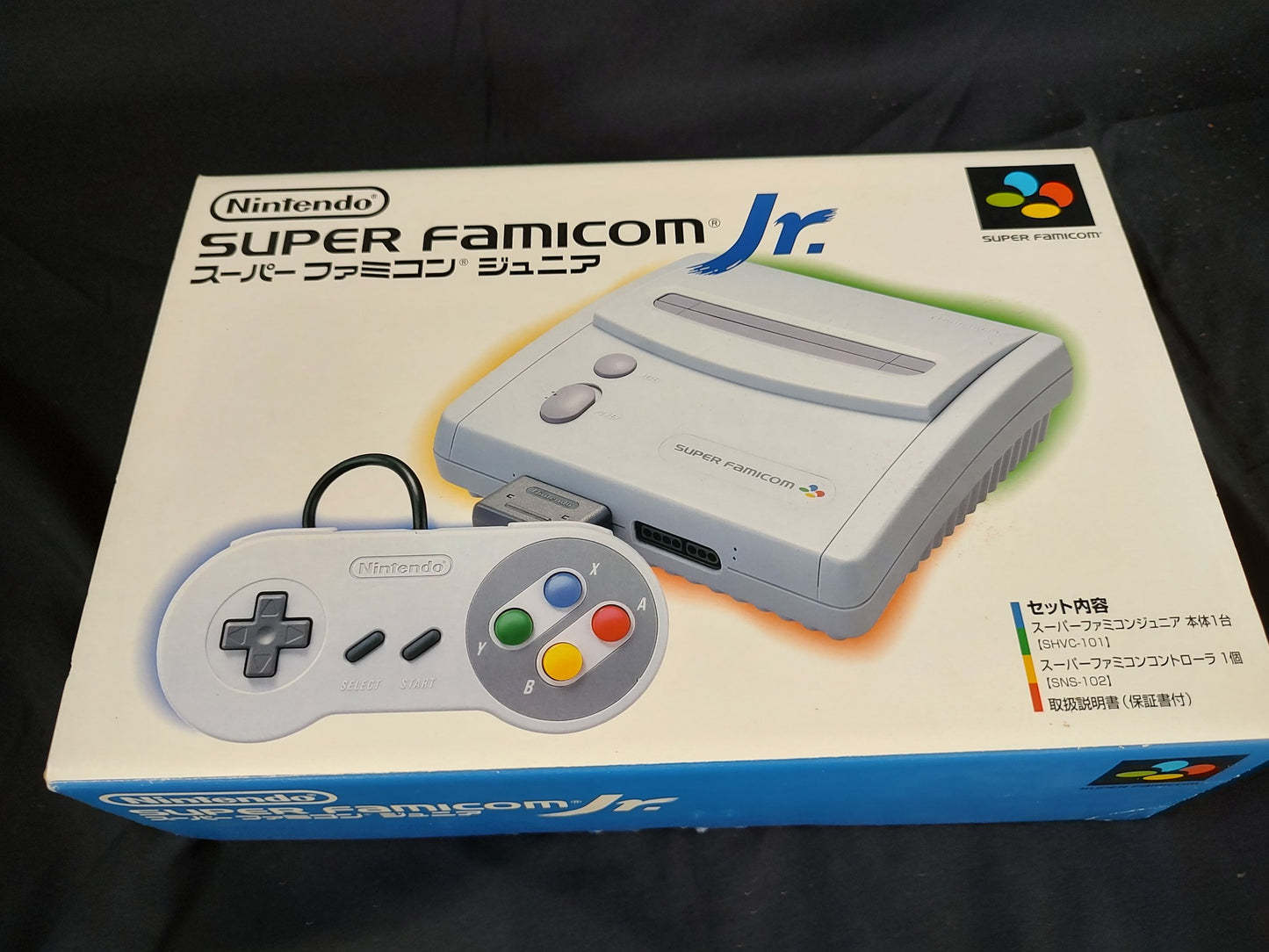 Nintendo Super Famicom Jr. (SNES) Console, Pad, AV cable, W/Boxed /Working-f0914