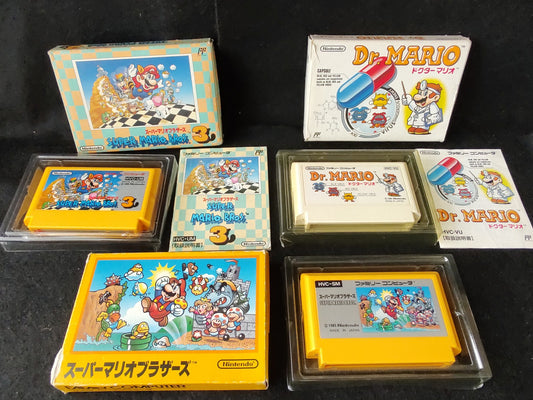 Super Mario Bro, Super Mario Brothers 3, Dr. Mario Famicom games 3-PCS set-f0914