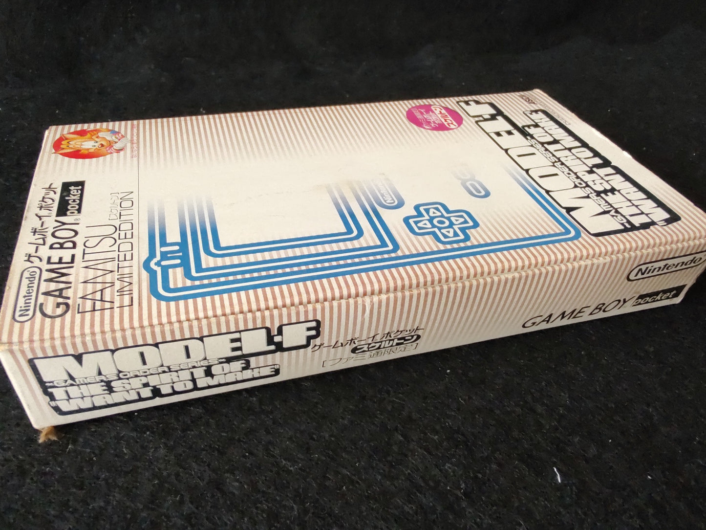 Gameboy Pocket FAMITSU Skeleton MGB-001 Console Game and box set, Working-f0914-