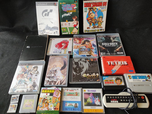 Wholesale lots of Famicom, SFC, Disksystem, PS1, PS2, PS3, PSP, 3DS,GB game set