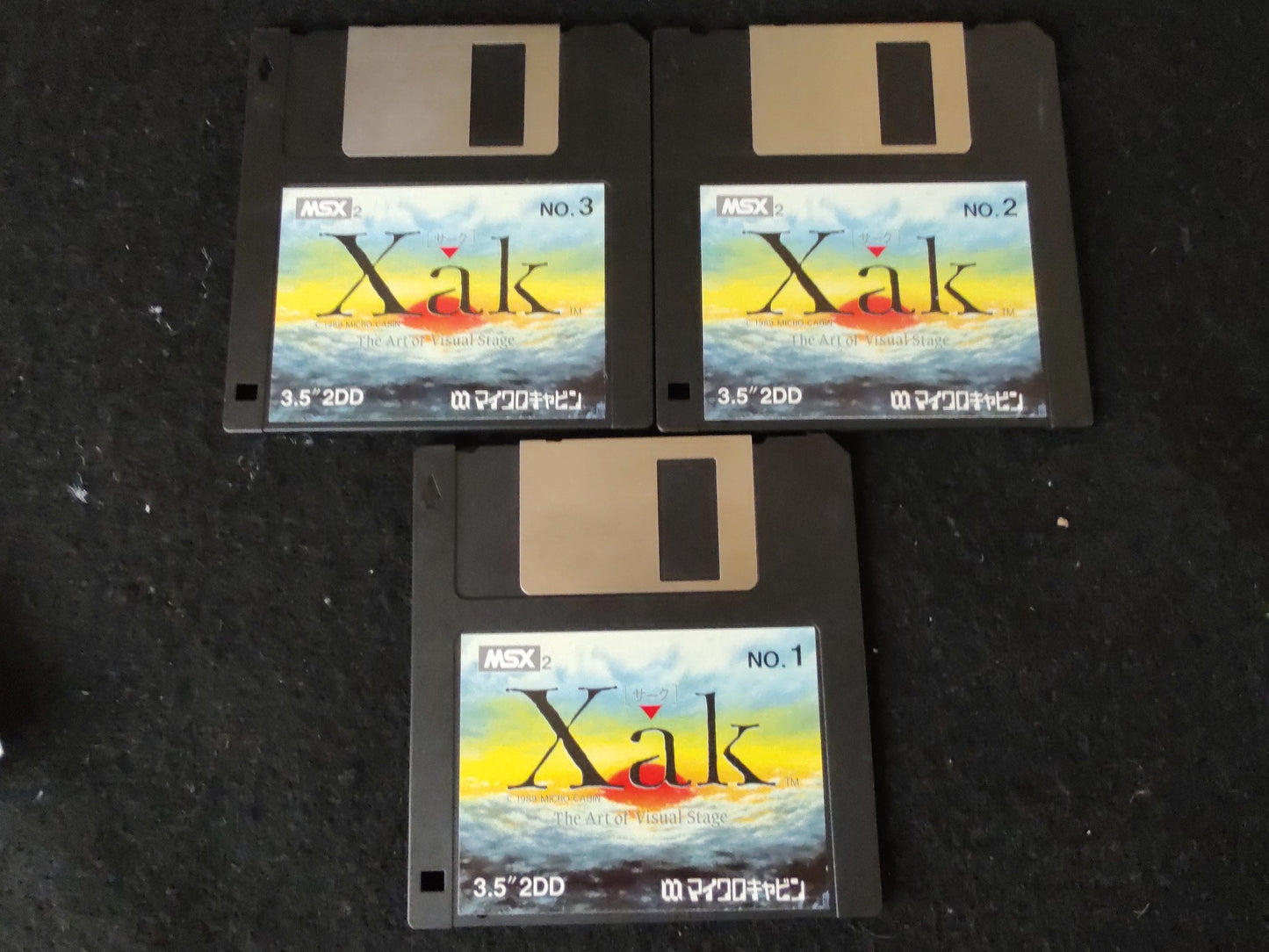 Xak -The Art of Visual Stage-MSX2 3.5FDD,Game disk, w/Manual, Box,Working-f0915