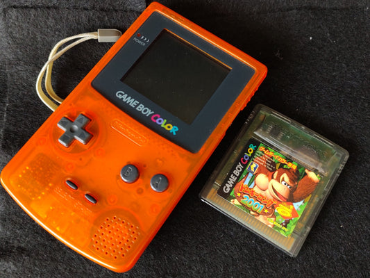 Nintendo Gameboy Color DAIEI HAWKS Limited edition Clear Orange console-f0915-