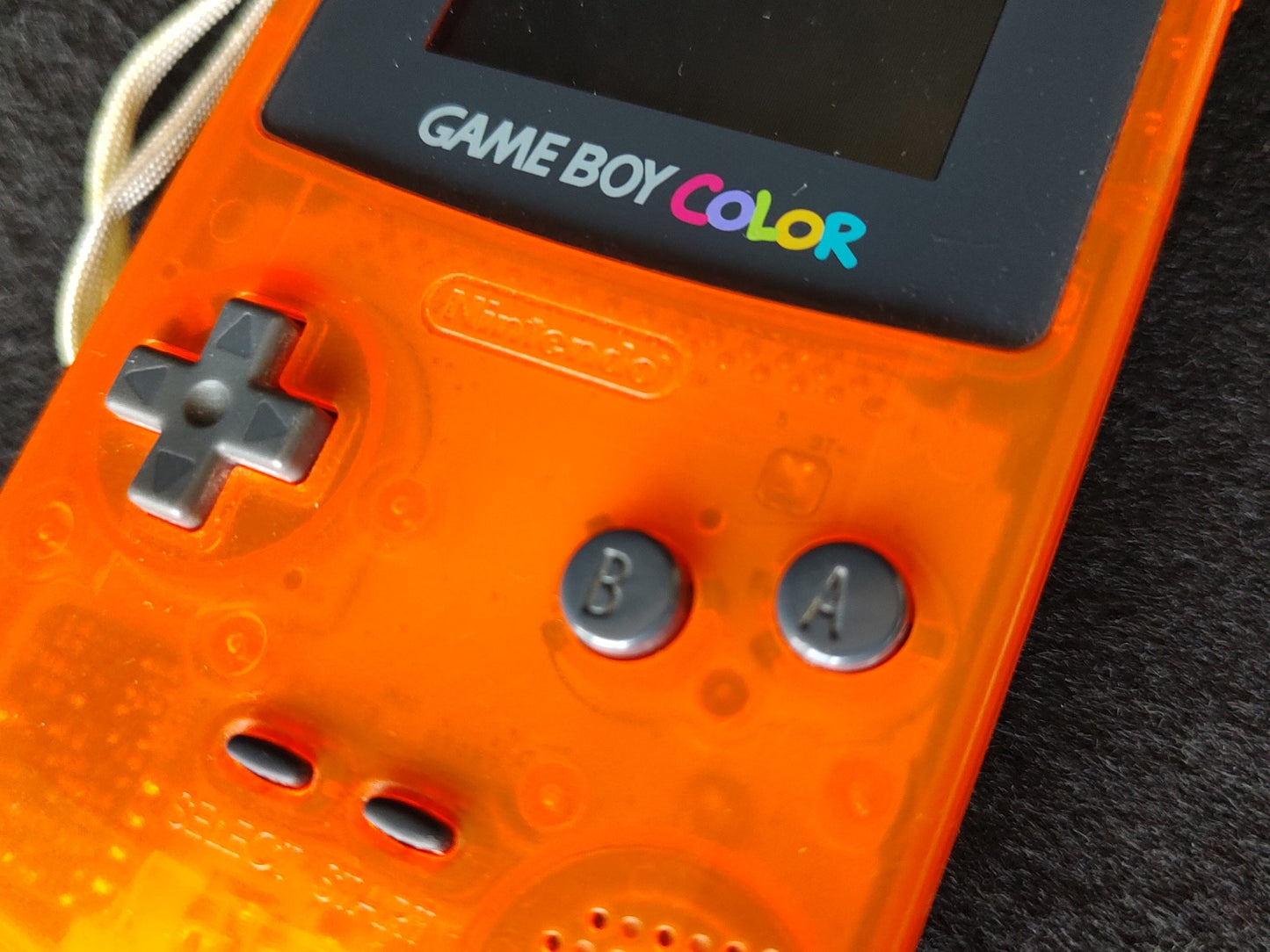 Nintendo Gameboy Color DAIEI HAWKS Limited edition Clear Orange console-f0915-