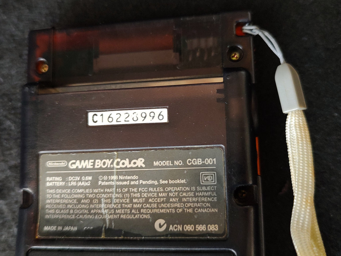 Nintendo Gameboy Color DAIEI HAWKS Limited edition Clear Orange console-f0915-