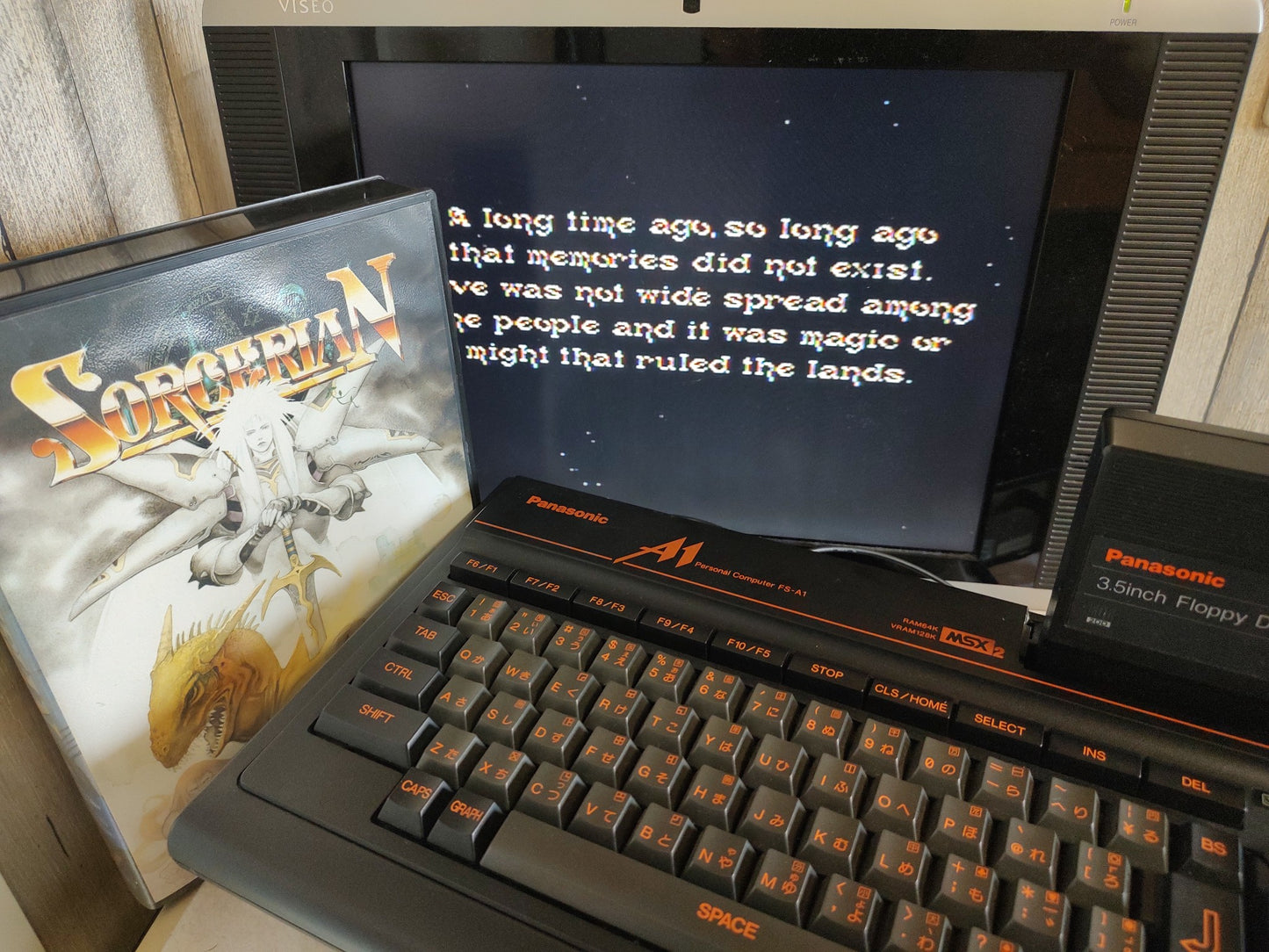 SORCERIAN Nihon Falcom MSX2 3.5FDD,Game disk, w/Manual, Box set,Working-f0915