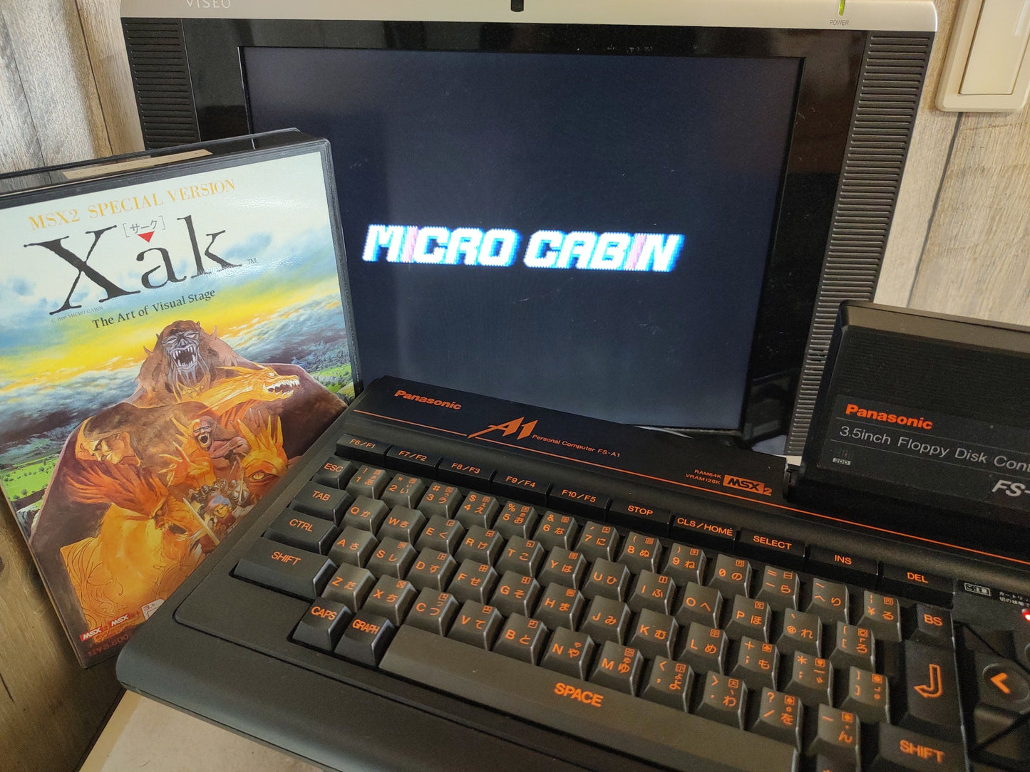 Xak -The Art of Visual Stage-MSX2 3.5FDD,Game disk, w/Manual, Box,Working-f0915