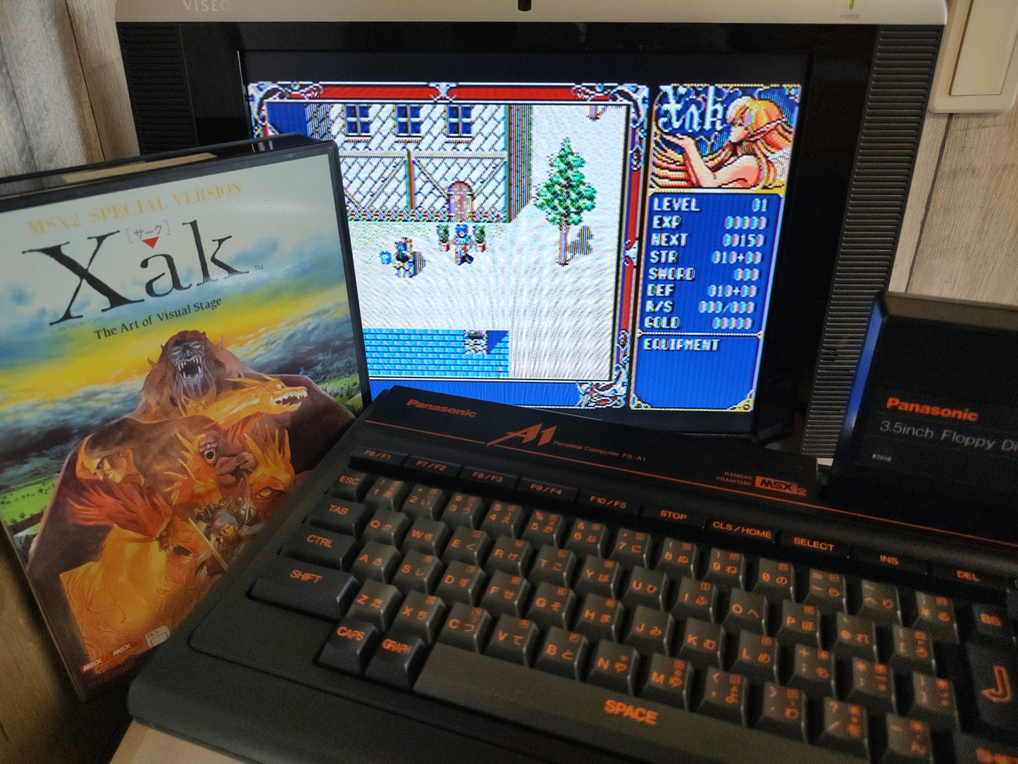 Xak -The Art of Visual Stage-MSX2 3.5FDD,Game disk, w/Manual, Box,Working-f0915