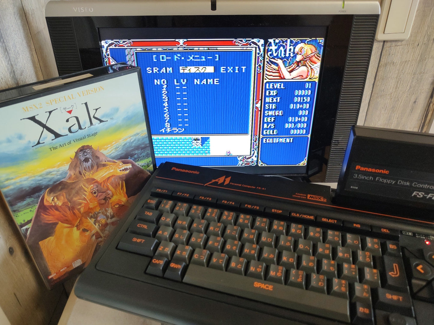 Xak -The Art of Visual Stage-MSX2 3.5FDD,Game disk, w/Manual, Box,Working-f0915