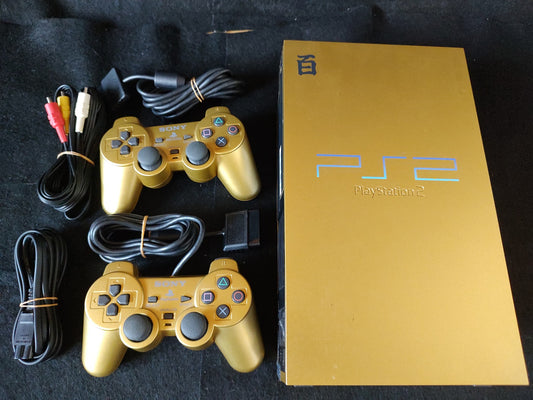 Sony PlayStation 2 HYAKUSHIKI GOLD Color Console PS2, Region-J, SCPH-55000-f0918