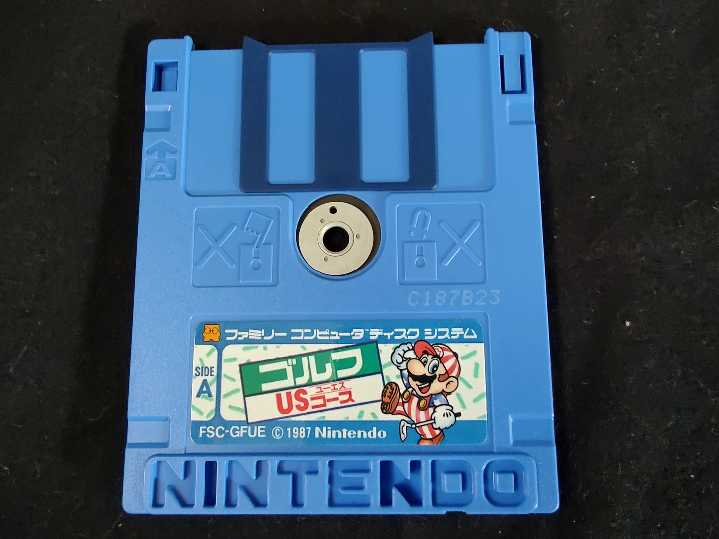 Mario Golf US Coruse (NES) Disk System, Game disk and box set, working-f0922-