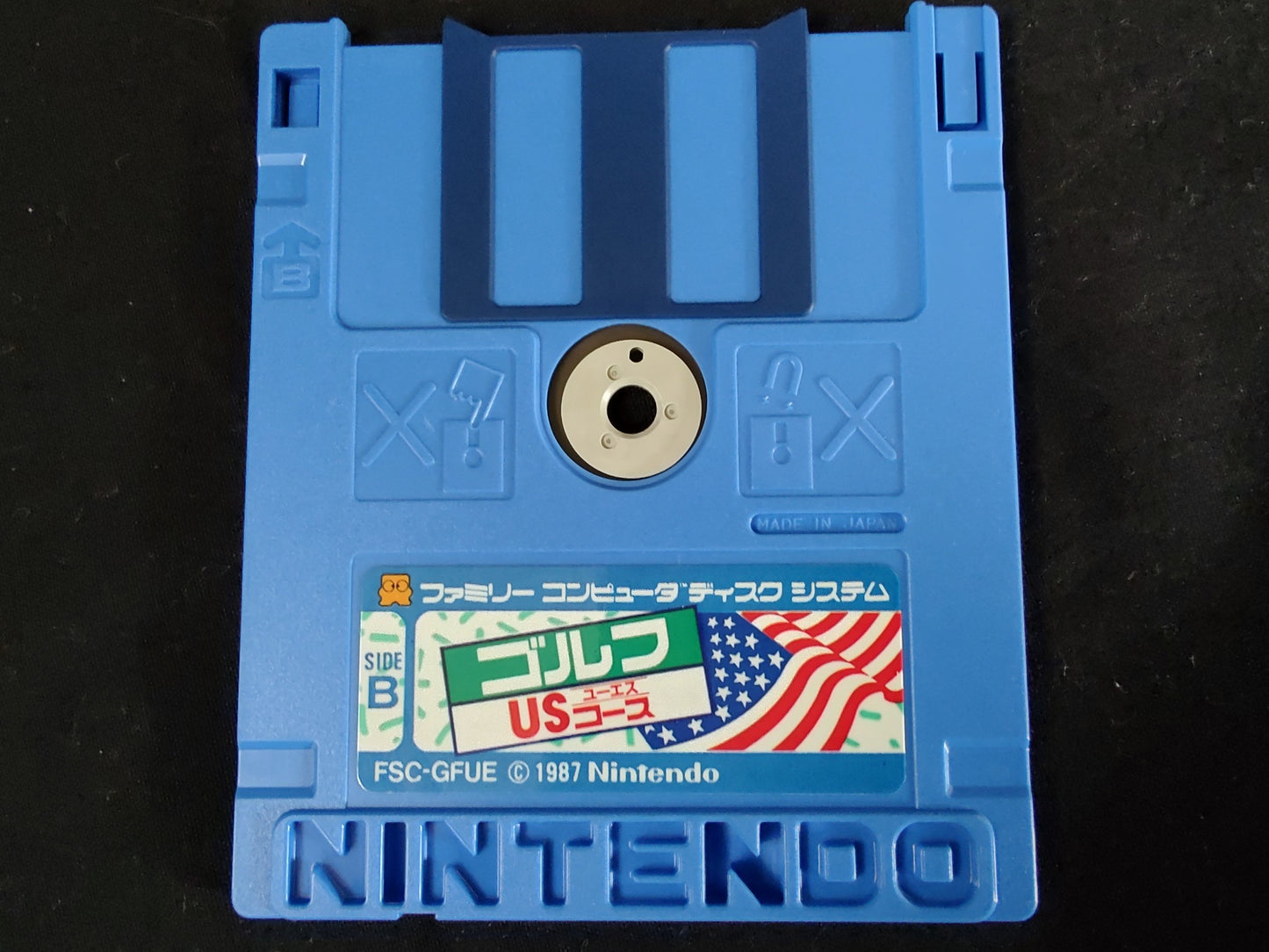 Mario Golf US Coruse (NES) Disk System, Game disk and box set, working-f0922-