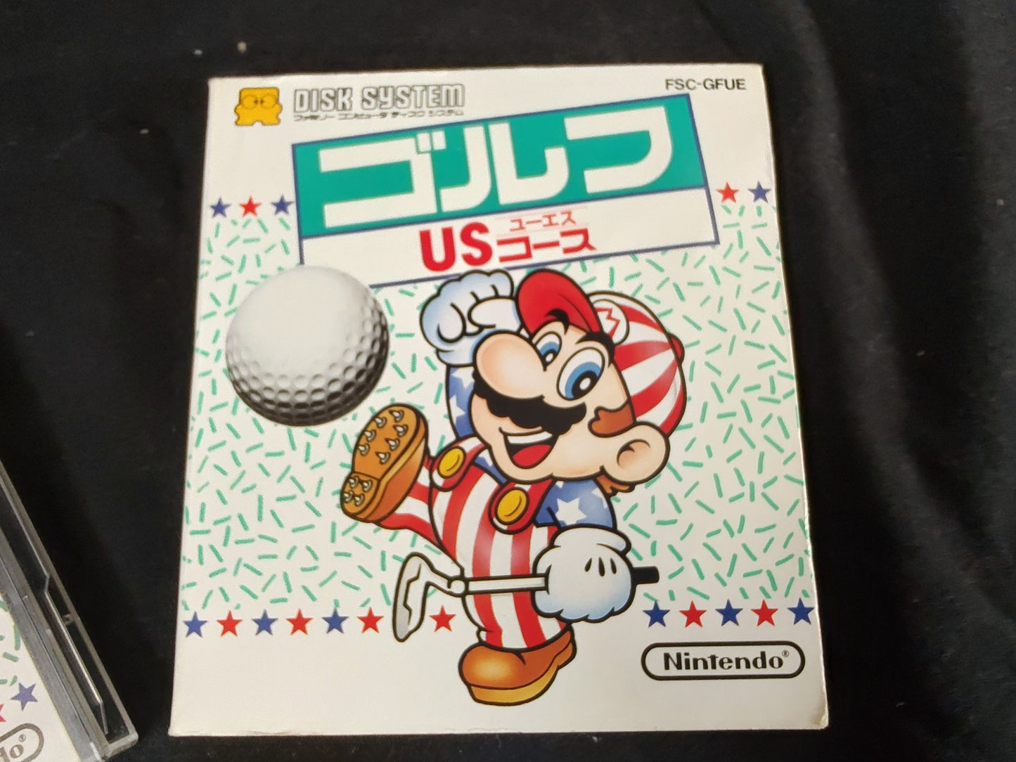Mario Golf US Coruse (NES) Disk System, Game disk and box set, working-f0922-