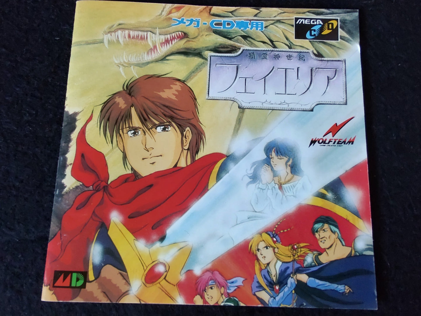 FHEY AREA MEGA CD shooter game Disk, Manual, Box set, Working-f0925-