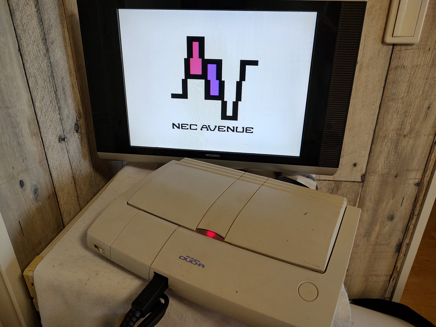 NEC PC Engine DUO-R Console(TurboDUO PI-TG10),w/Pad, PSU set, Working-f0930-