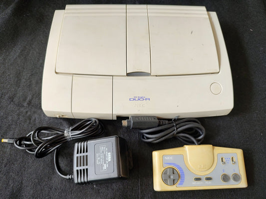 NEC PC Engine DUO-R Console(TurboDUO PI-TG10),w/Pad, PSU set, Working-f0930-