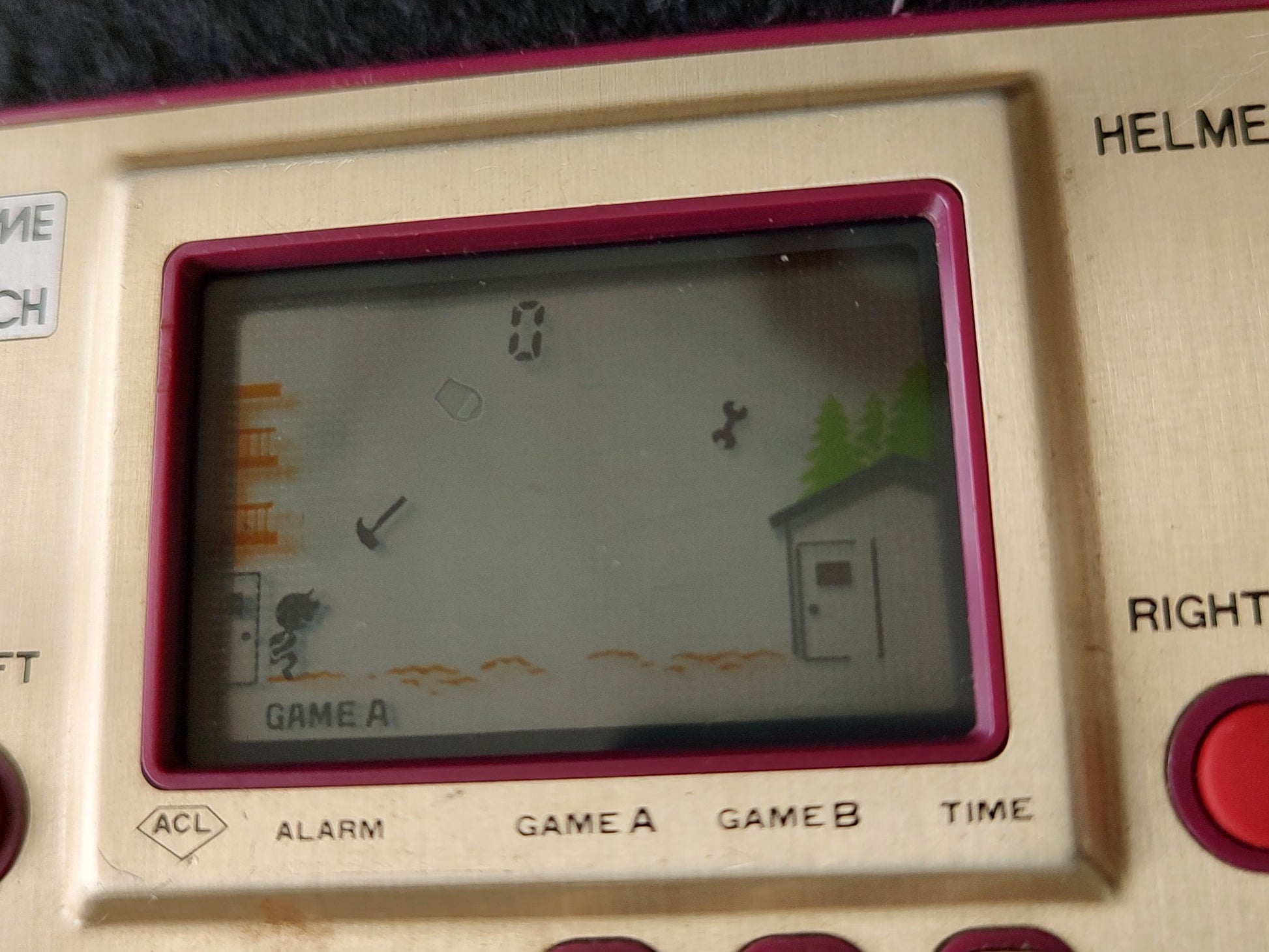 Junk, Broken Vintage Nintendo Game & Watch Helmet LSI Screen /tested-f1003- - Hakushin Retro Game shop