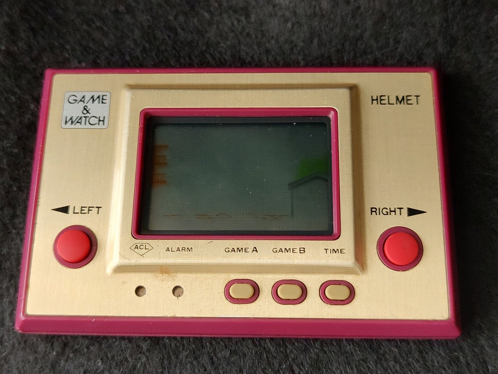 Junk, Broken Vintage Nintendo Game & Watch Helmet LSI Screen /tested-f1003- - Hakushin Retro Game shop