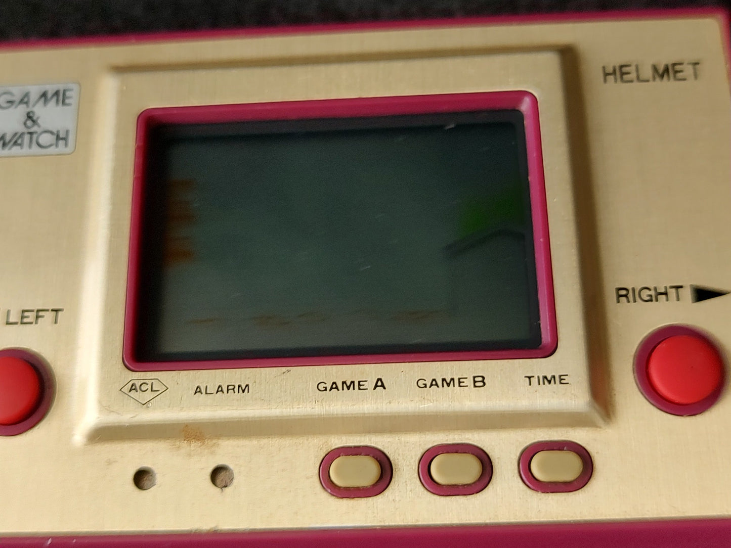 Junk, Broken Vintage Nintendo Game & Watch Helmet LSI Screen /tested-f1003-