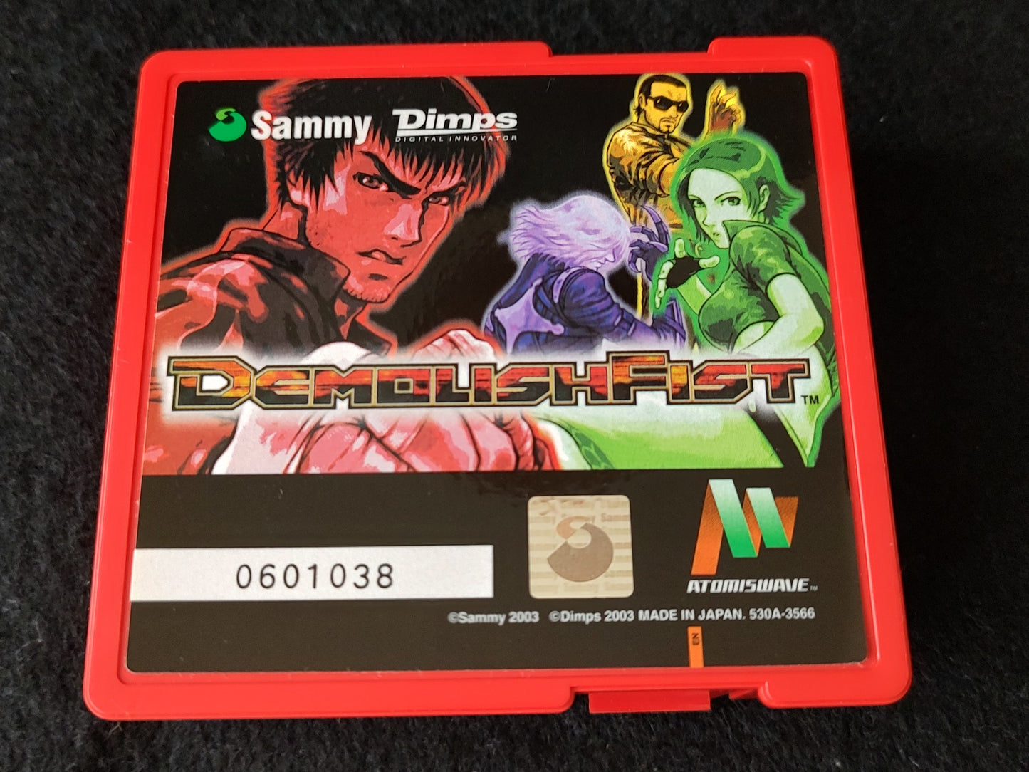 DEMOLISH FIST SUMMY Atomiswave game cartridge and Instruction card set-f1008-
