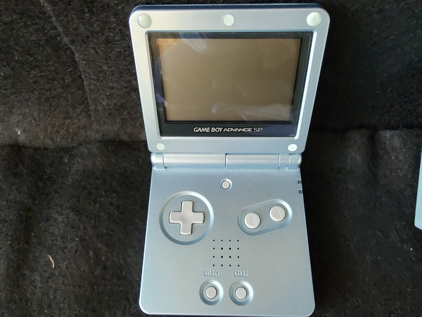 Nintendo GAMEBOY ADVANCE SP Pearl Blue Console, w/Manual, Charger,game set-f1030