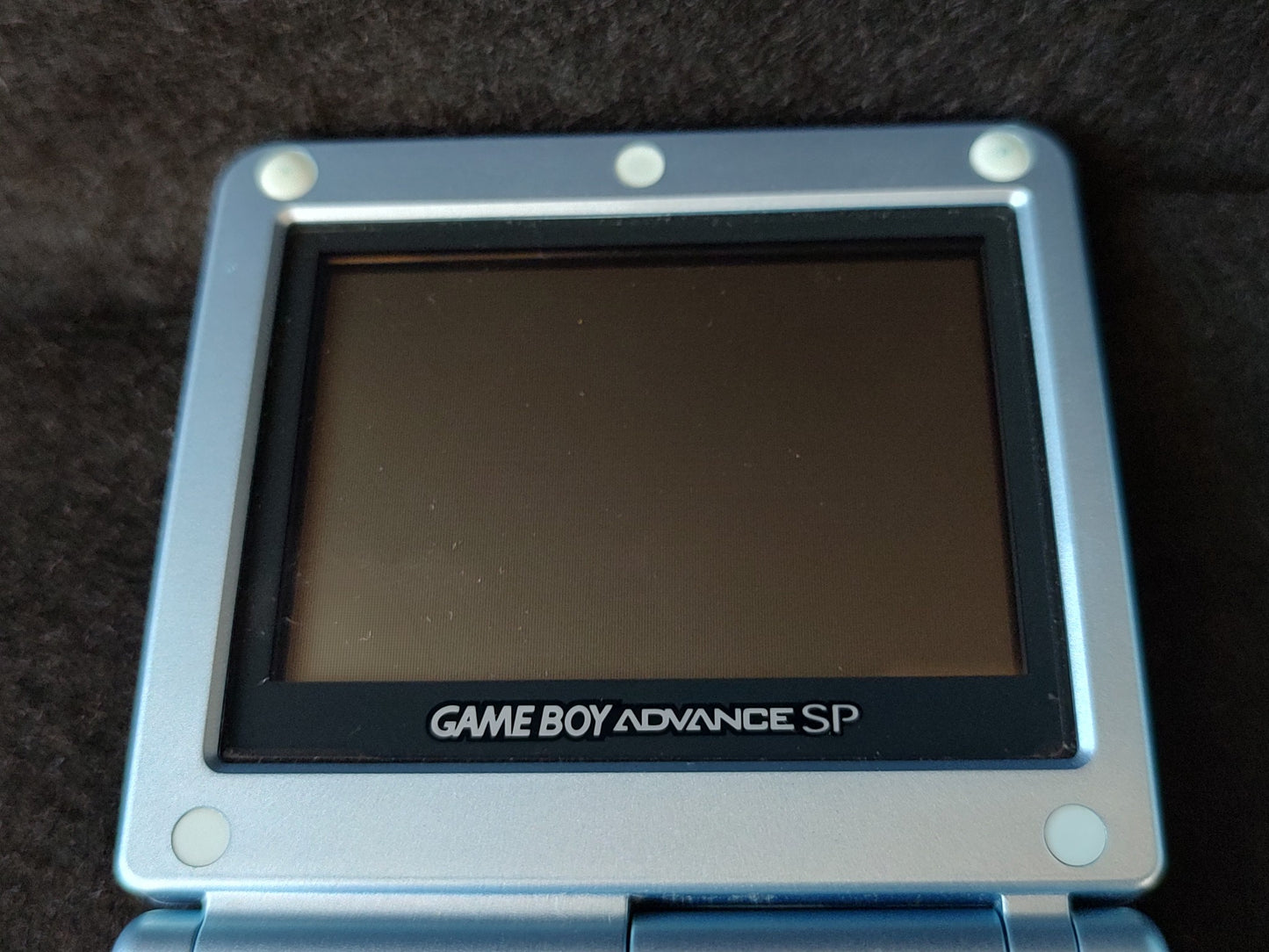 Nintendo GAMEBOY ADVANCE SP Pearl Blue Console, w/Manual, Charger,game set-f1030