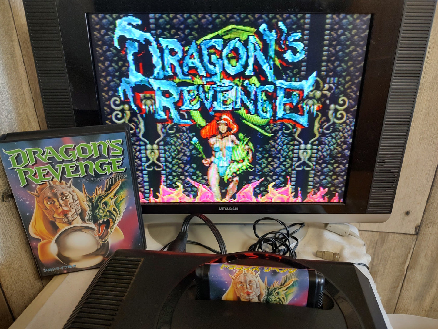 DRAGON'S REVENGE SEGA MEGA DRIVE game Genesis Cartridge Boxed, Working-f1111-
