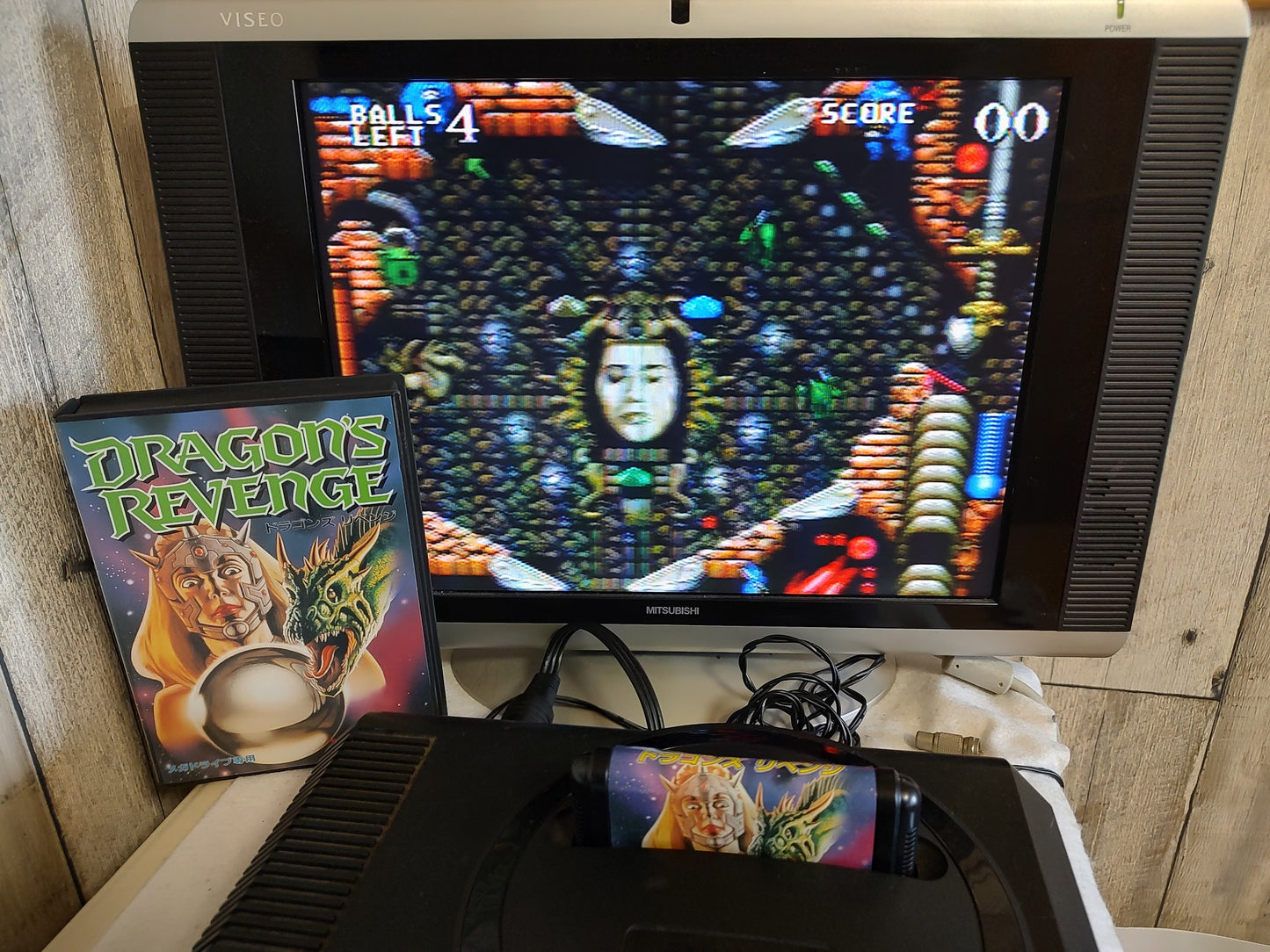 DRAGON'S REVENGE SEGA MEGA DRIVE game Genesis Cartridge Boxed, Working-f1111-