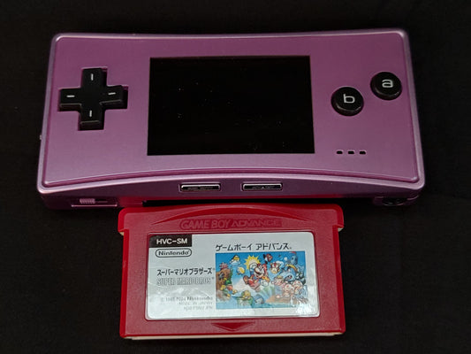 Nintendo Gameboy Micro Purple color Edition console OXY-001,w/Game Working-f1112