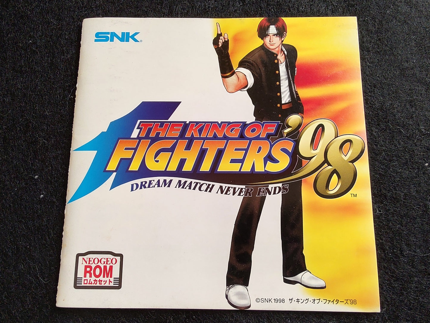 The King of Fighters 98 KOF98 SNK NEO GEO AES Cartridge, Manual Boxed set-f1128-