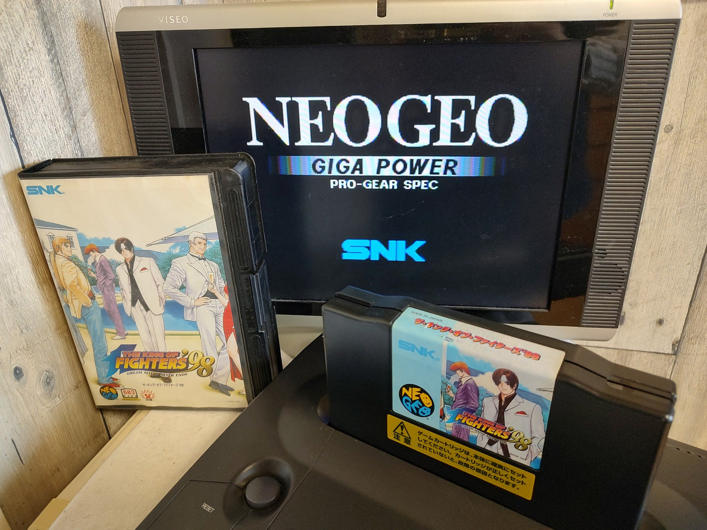 The King of Fighters 98 KOF98 SNK NEO GEO AES Cartridge, Manual Boxed set-f1128-