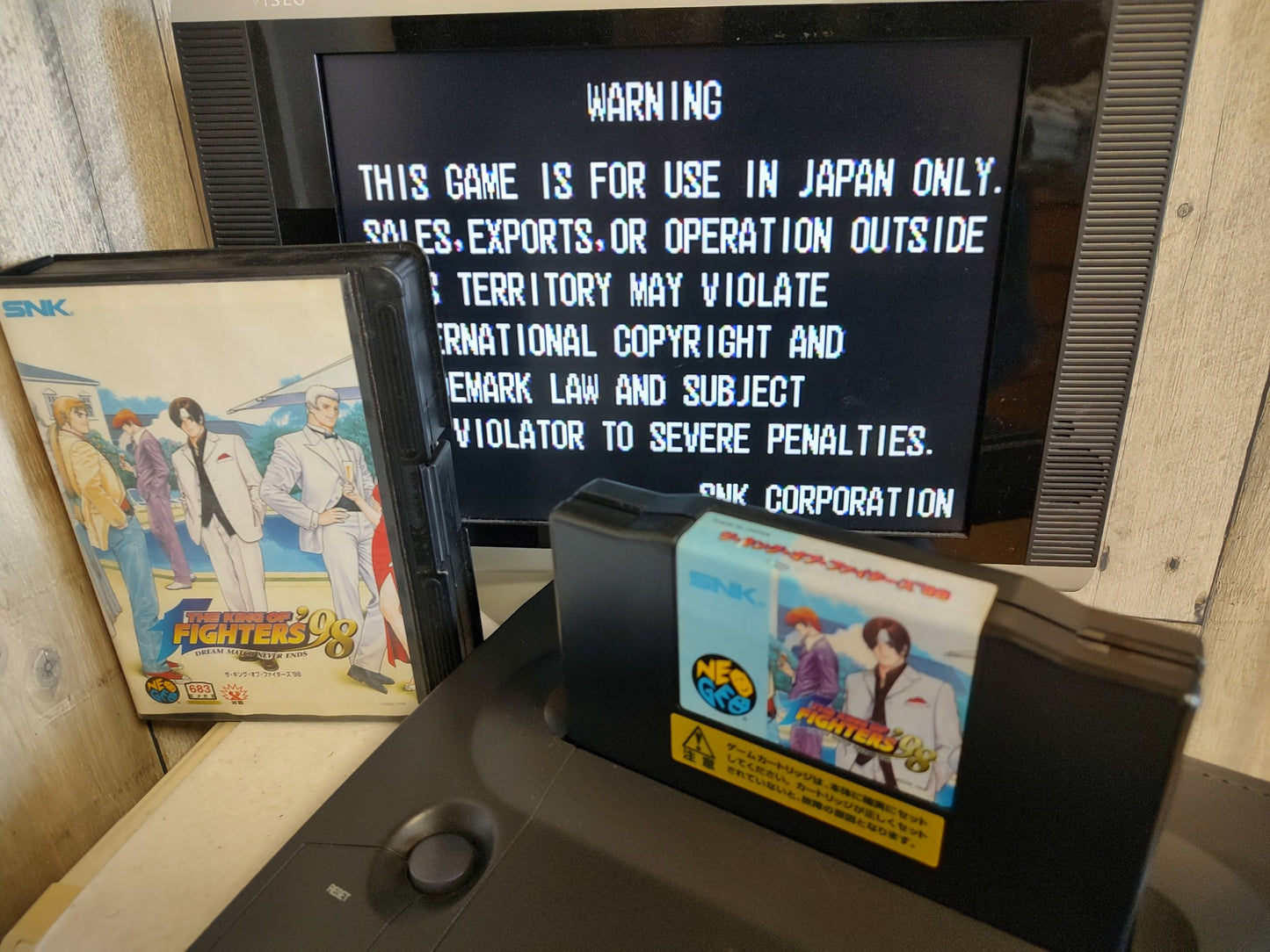 The King of Fighters 98 KOF98 SNK NEO GEO AES Cartridge, Manual Boxed set-f1128-