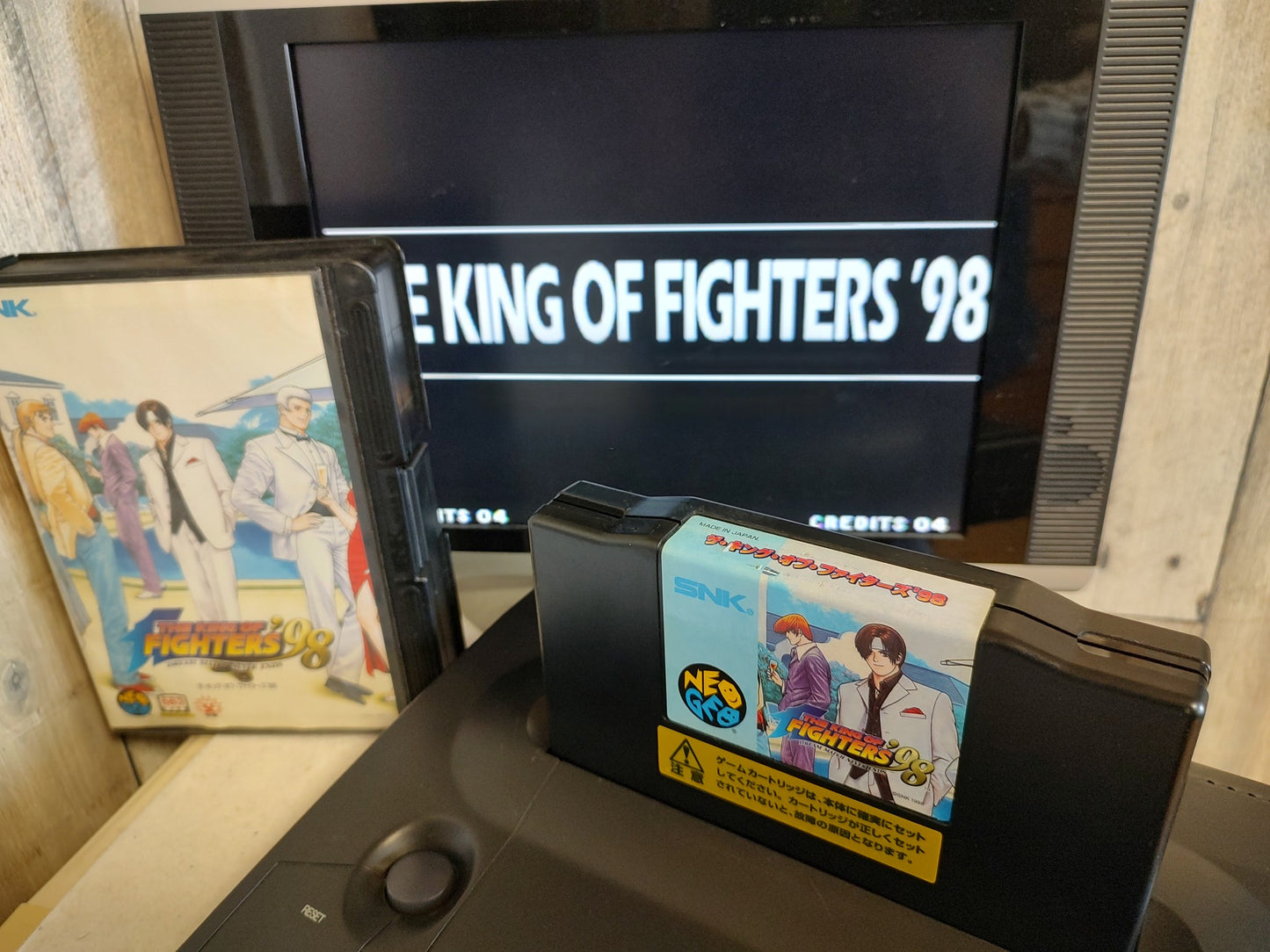 The King of Fighters 98 KOF98 SNK NEO GEO AES Cartridge, Manual Boxed set-f1128-