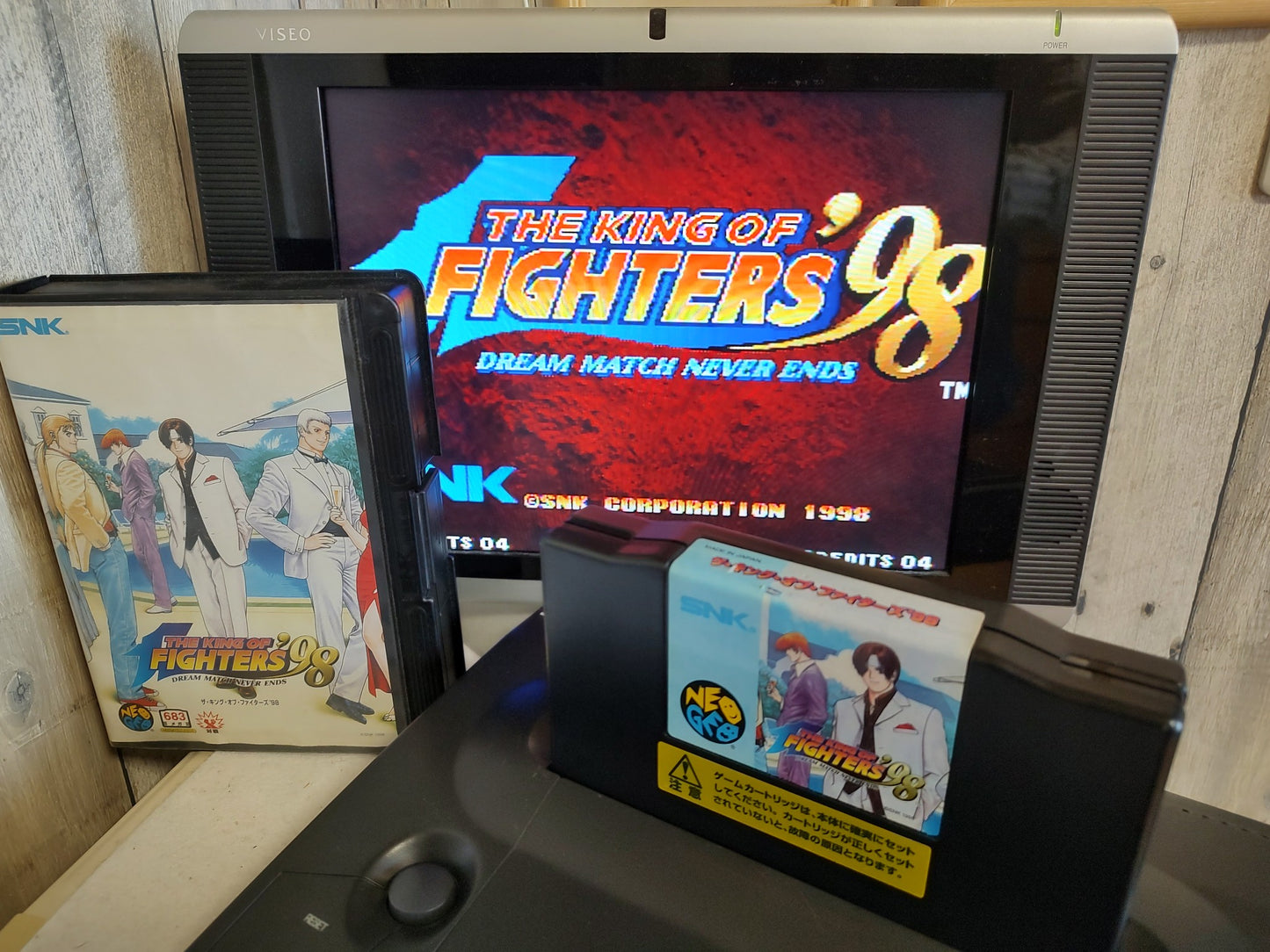 The King of Fighters 98 KOF98 SNK NEO GEO AES Cartridge, Manual Boxed set-f1128-