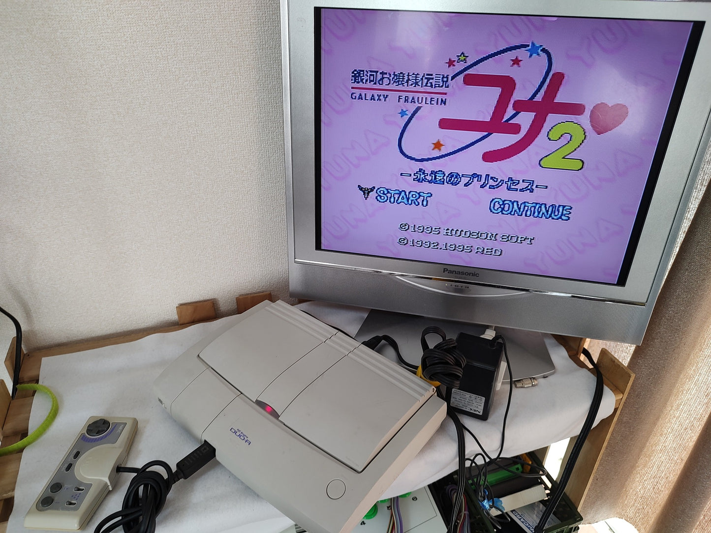 NEC PC Engine DUO-R Console(TurboDUO PI-TG10),w/Pad, PSU set, Working-f1204-