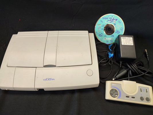 NEC PC Engine DUO-R Console(TurboDUO PI-TG10),w/Pad, PSU set, Working-f1204-