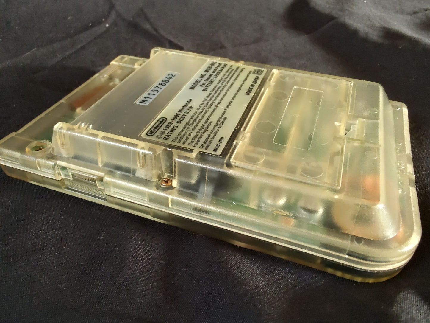 Gameboy Pocket FAMITSU Skeleton MGB-001 Console Game and box set, Working-f1207