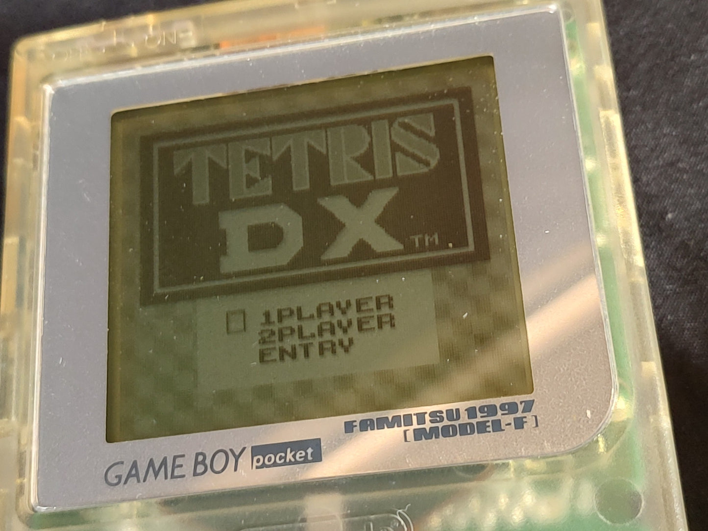 Gameboy Pocket FAMITSU Skeleton MGB-001 Console Game and box set, Working-f1207