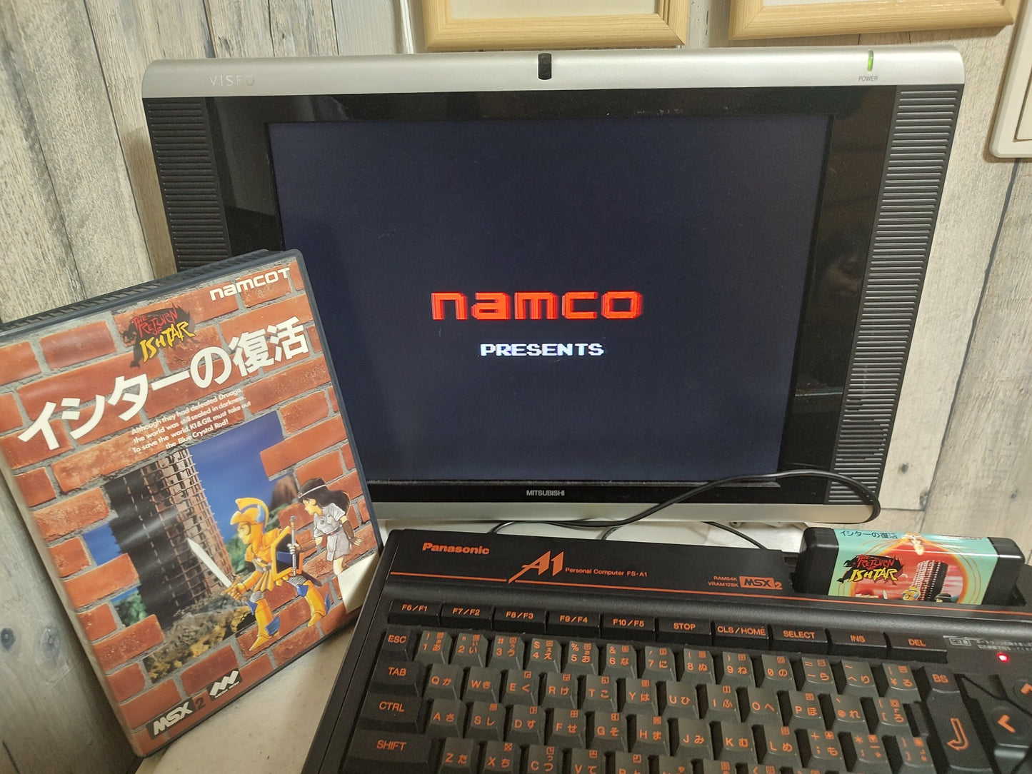 The Return of Ishtar MSX/MSX2 Game Cartridge, w/Manual, Box set, Working-f1218-