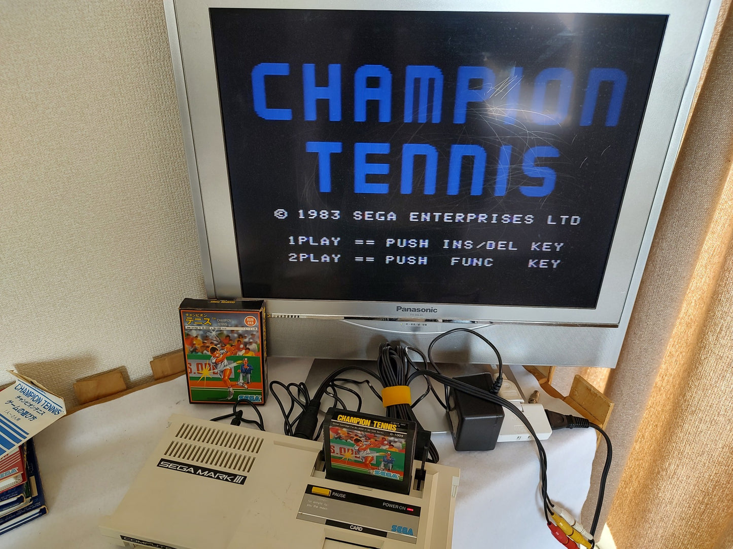 Champion Tennis SEGA Mark 3 Master system Cartridge,Manual,Boxed/tested-f1221-