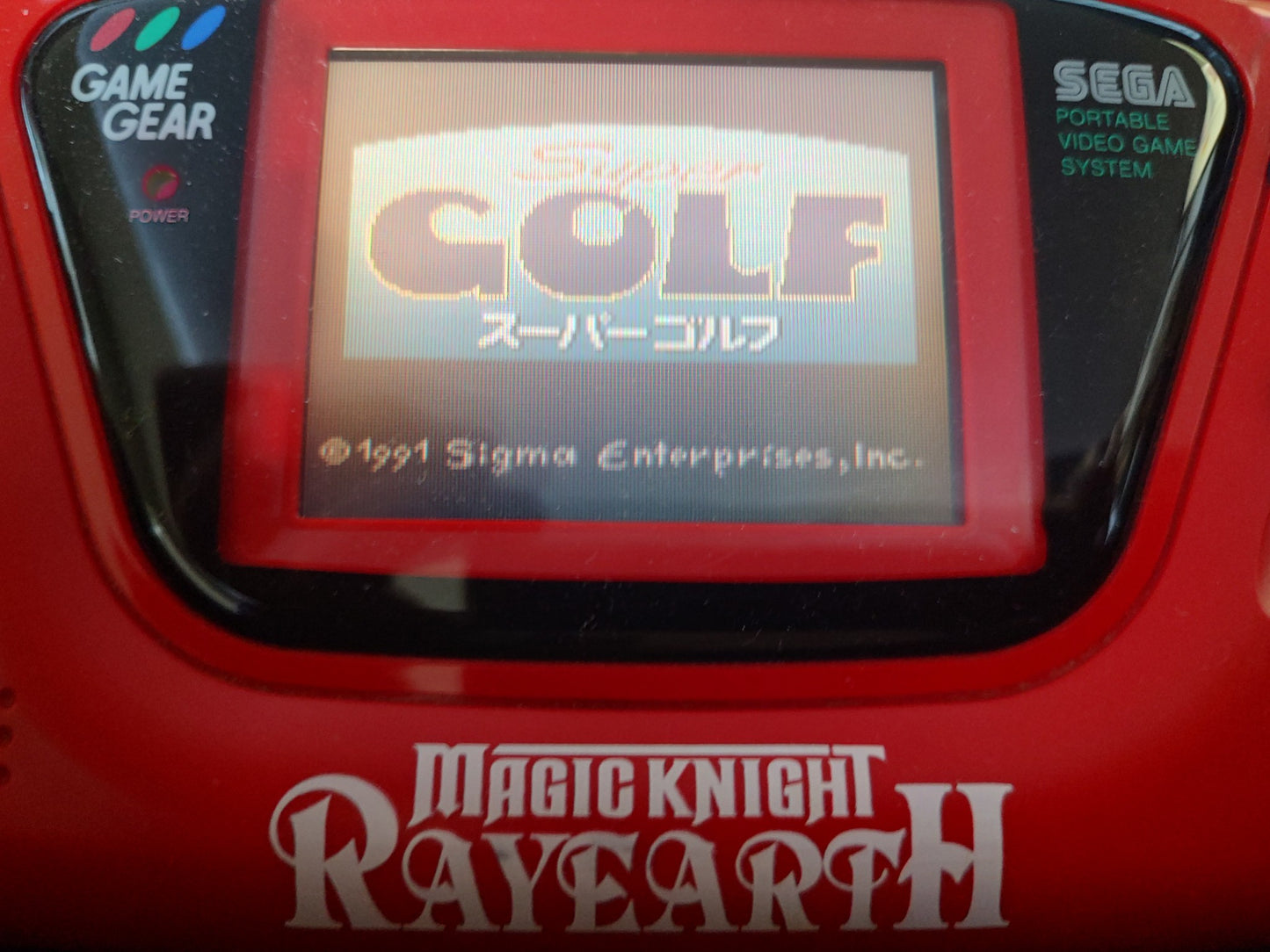 SEGA GAME GEAR Magic Knight Rayearth Limited Red Console and Game set-f1222-