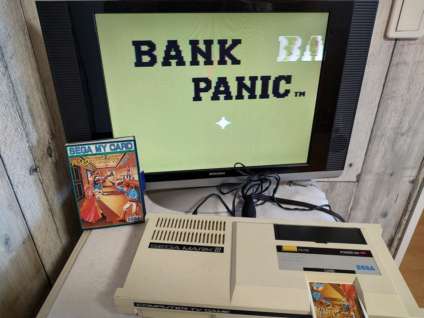 BANK PANIC My card SEGA Master system /Mark3 w/Manual and Box, Working-f1226-