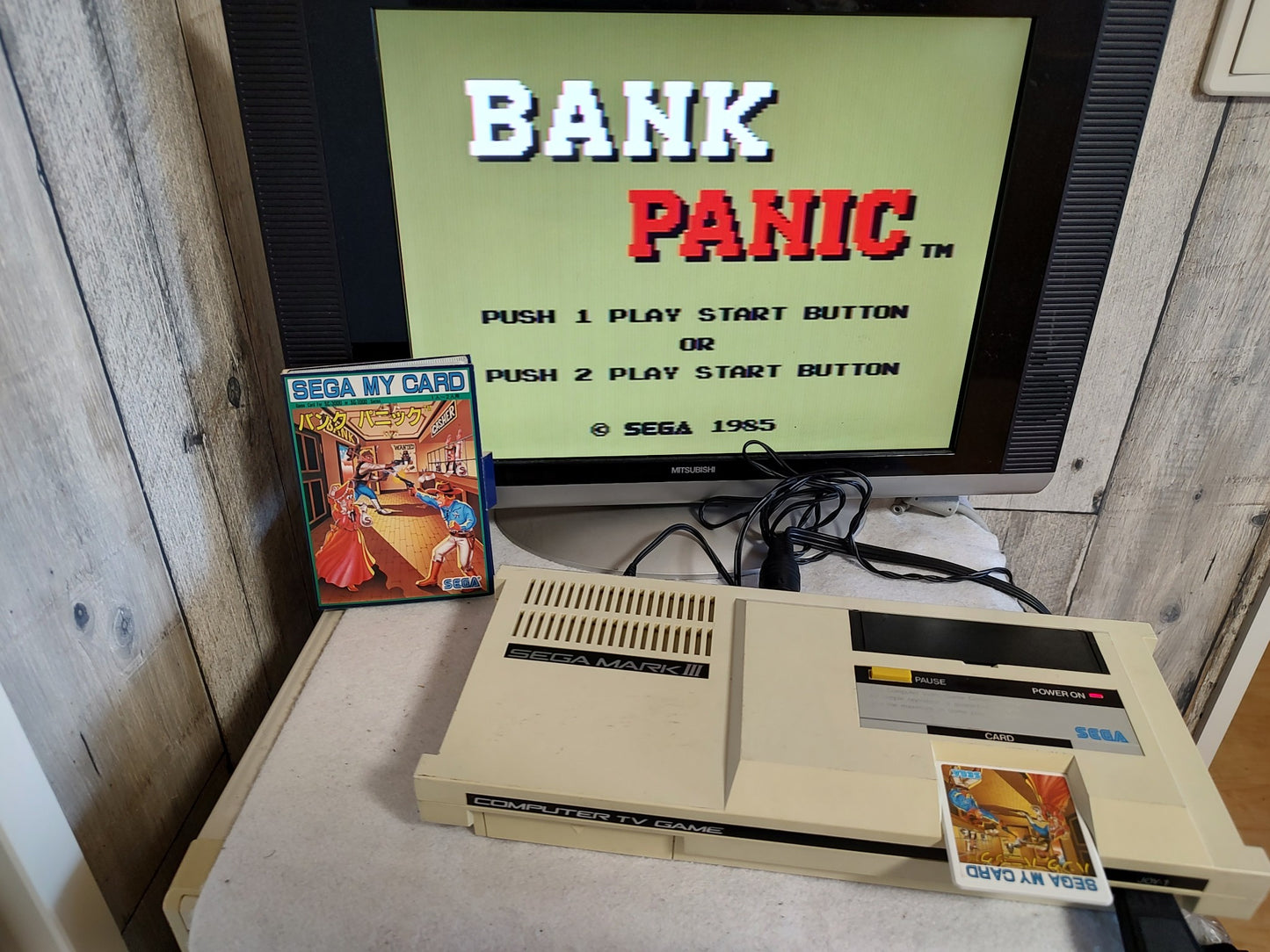 BANK PANIC My card SEGA Master system /Mark3 w/Manual and Box, Working-f1226-